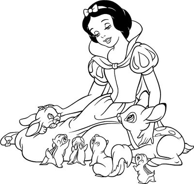 Snow White Coloring Pages on Disney Snow White 2 Coloring Page