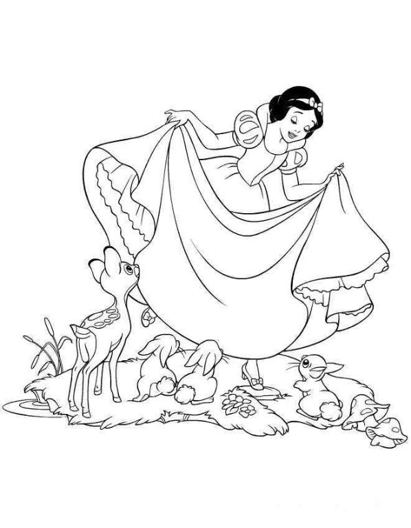 Disney Snow White coloring page