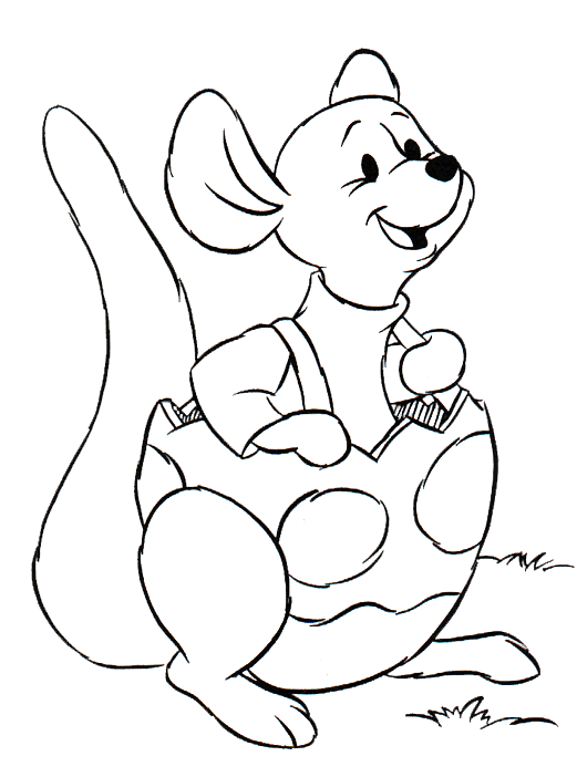 Roo easter coloring page
