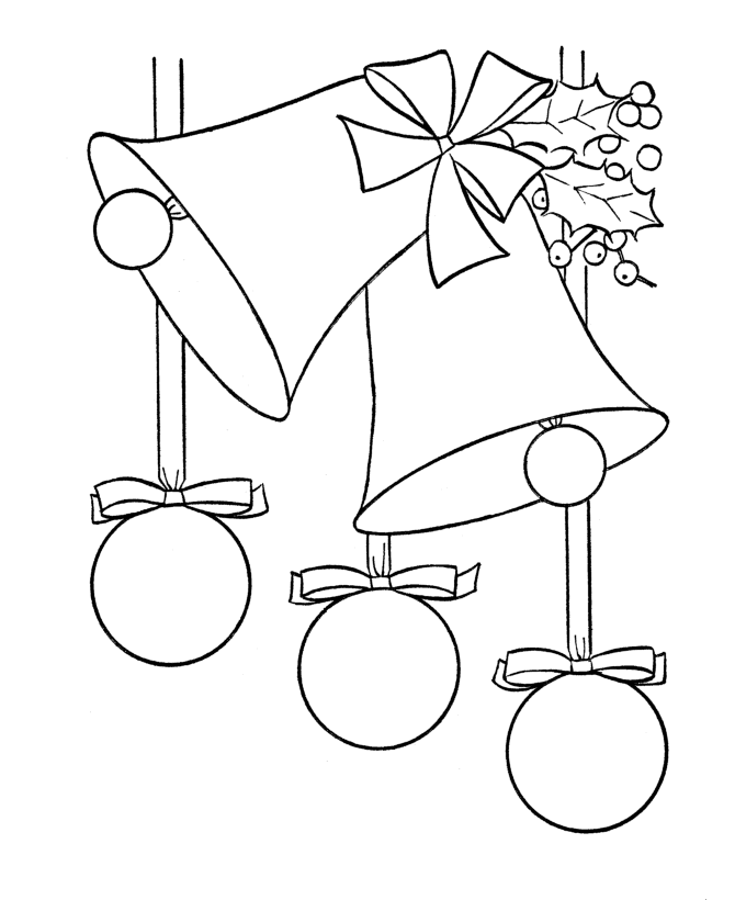 Christmas bells 2 coloring page