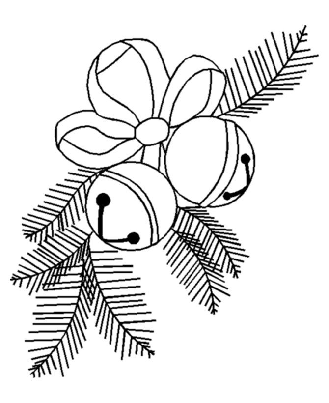 Christmas bells coloring page