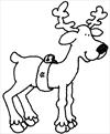 Christmas reindeer coloring page