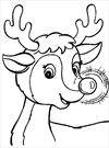 Christmas Rudolf coloring page