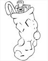 Christmas stocking coloring page