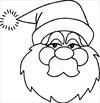 Santa Claus face coloring page