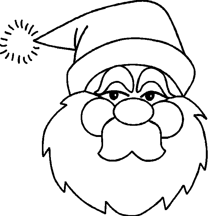 santa claus coloring pages. Santa Claus face coloring page.