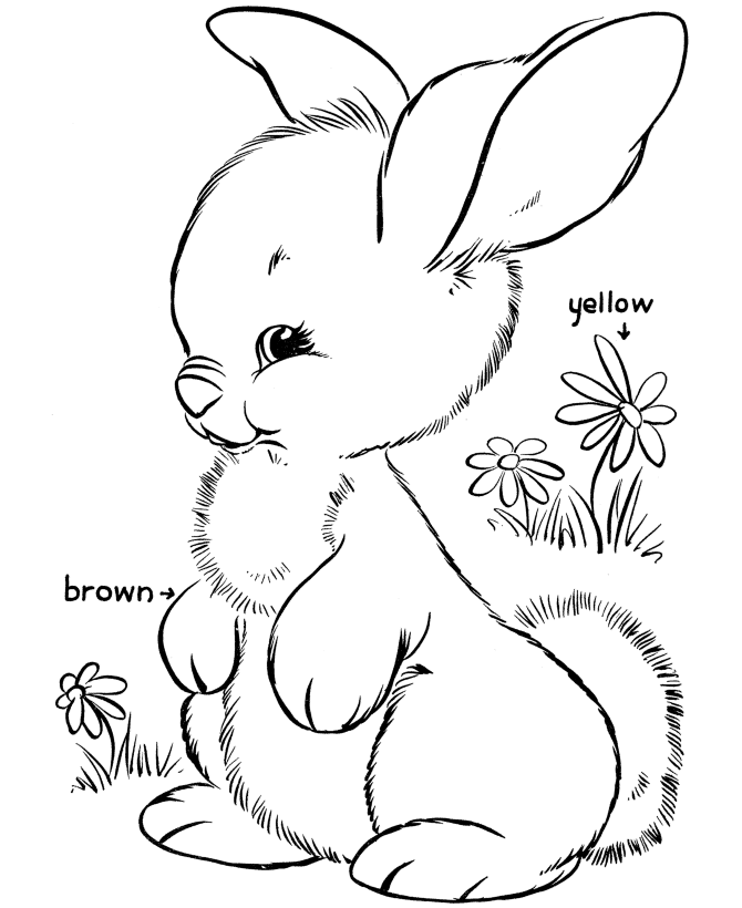 Easter bunny 2 coloring page