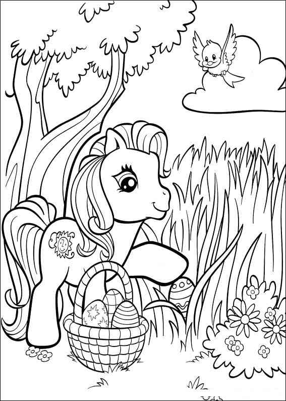 Easter my little pony 2 coloring page