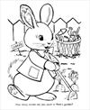 Easter Rabbit with carrots coloring page