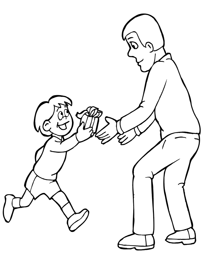 Father's day 4 coloring page