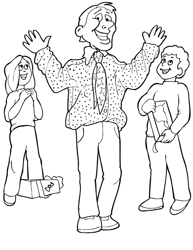 Father's day 6 coloring page