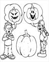 Halloween creating pumpkins coloring page
