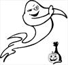 Halloween ghost coloring page