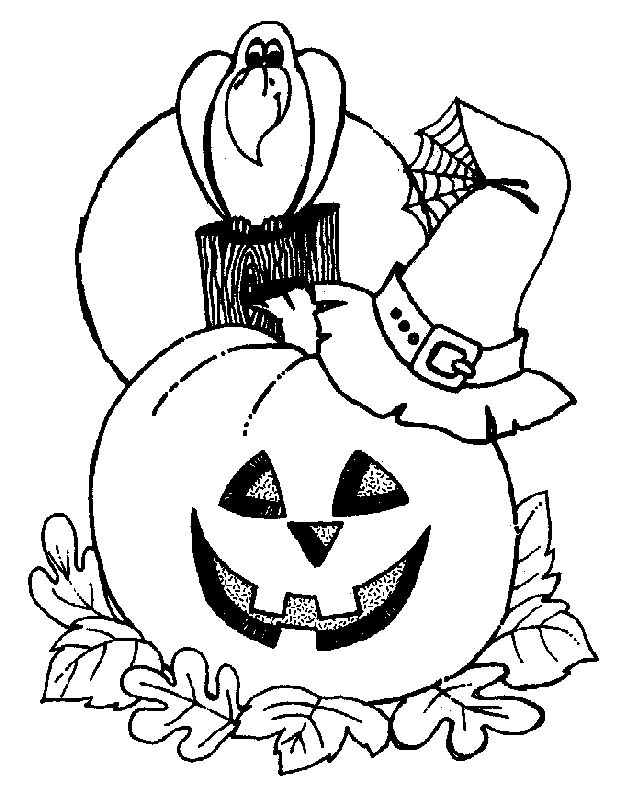 Halloween pumpkin coloring page