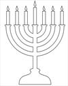 Hanukkah Menorah coloring page