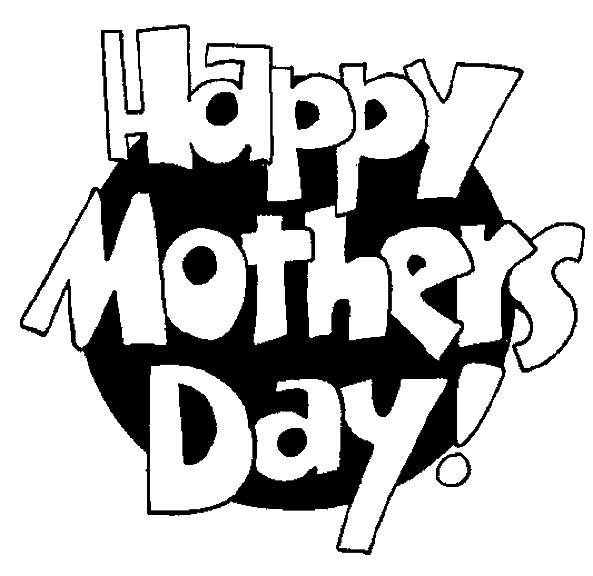 Happy mothers day coloring page