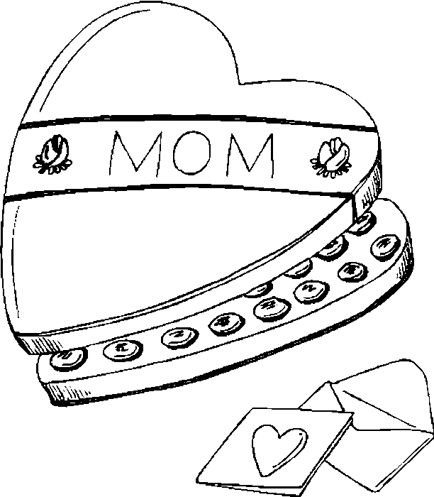 Mother's day coloring page