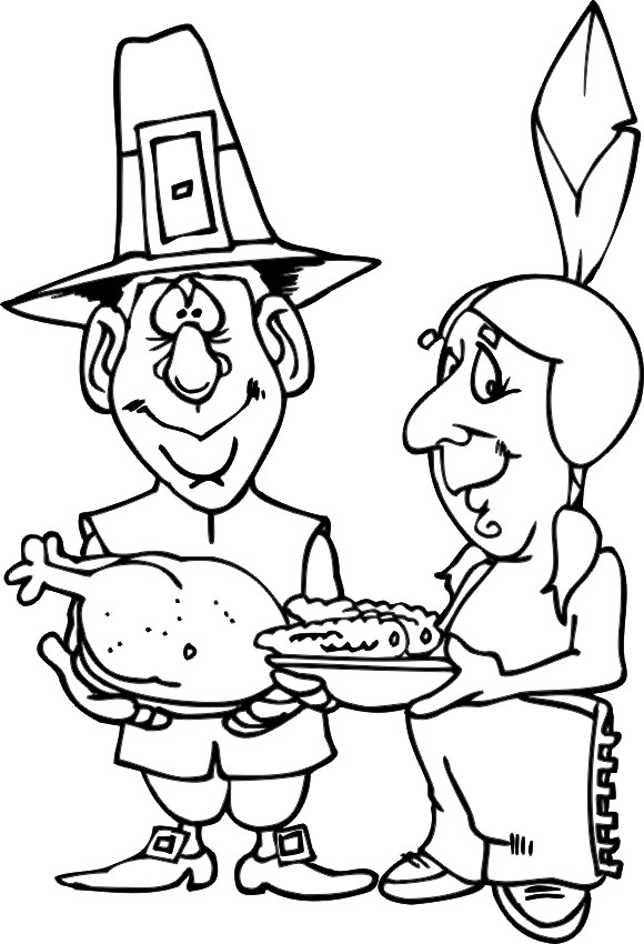 Thanksgiving 3 coloring page