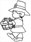 Thanksgiving boy coloring page