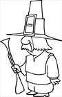 Thanksgiving man coloring page