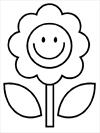 Flower simple coloring page