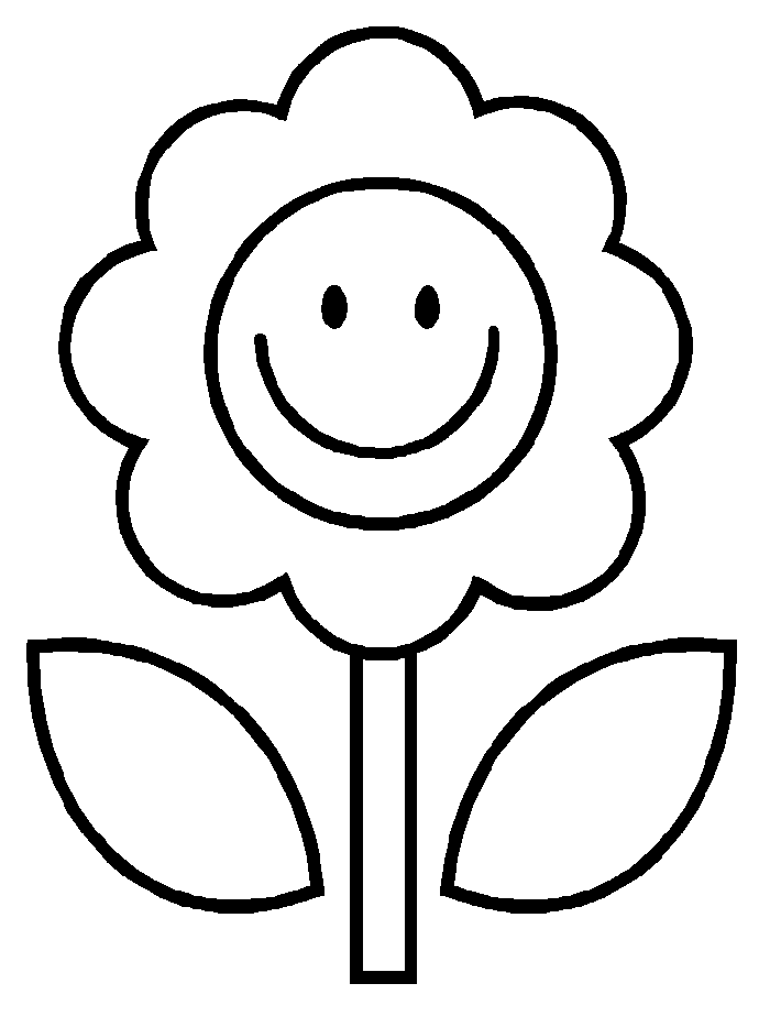 Flower simple coloring page