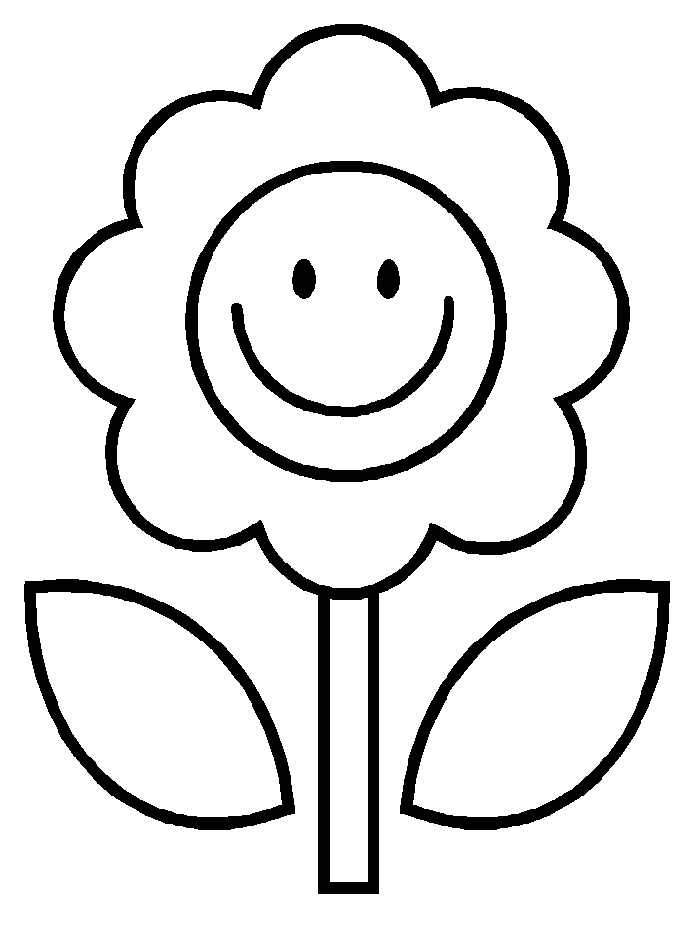 simple flowers Colouring Pages