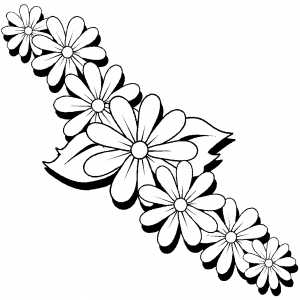 Flower Coloring Pages on Flowers 5 Coloring Page