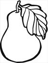 Fruit pear coloring page