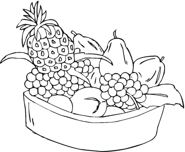 Fruits coloring page