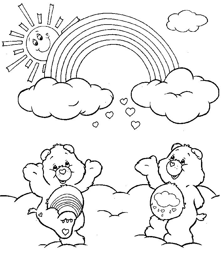 Coloring Pages Care Bears. Rainbow Care Bears coloring