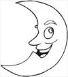 Moon coloring page