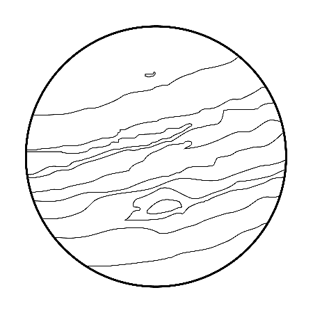 Planet coloring page