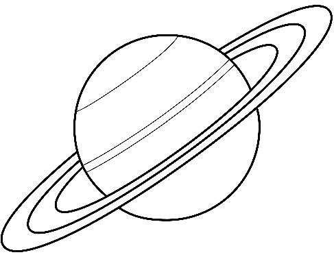Coloring Pages on Saturn Coloring Page