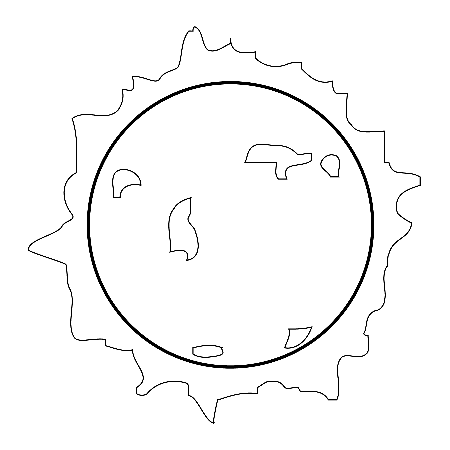 Sun coloring page