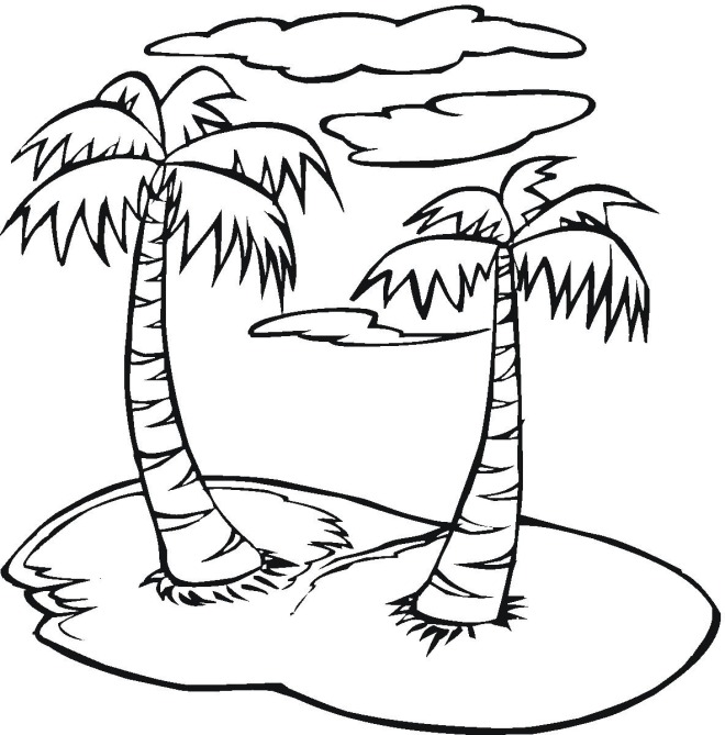 palm tree coloring pages - photo #26