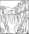Waterfall 2 coloring page