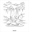 Waterfall 4 coloring page