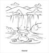Waterfall 4 coloring page