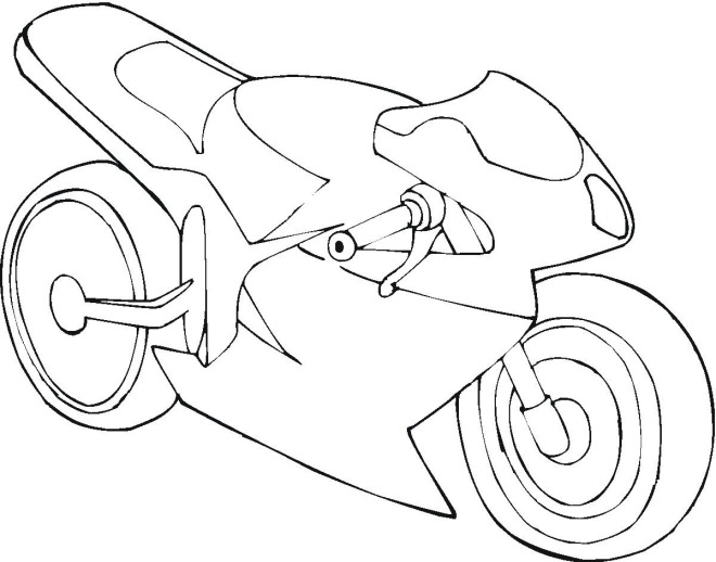 Motorcycle 3 coloring page