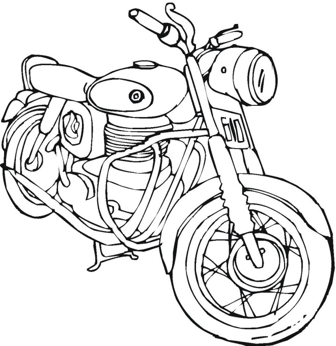 Motorcycle coloring page