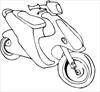 Scooter coloring page