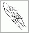 NASA spaceship coloring page
