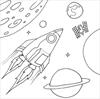 Spaceship coloring page