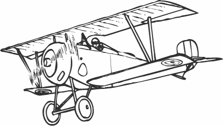 Aeroplane coloring page