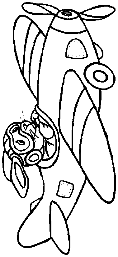 Airplane 2 coloring page