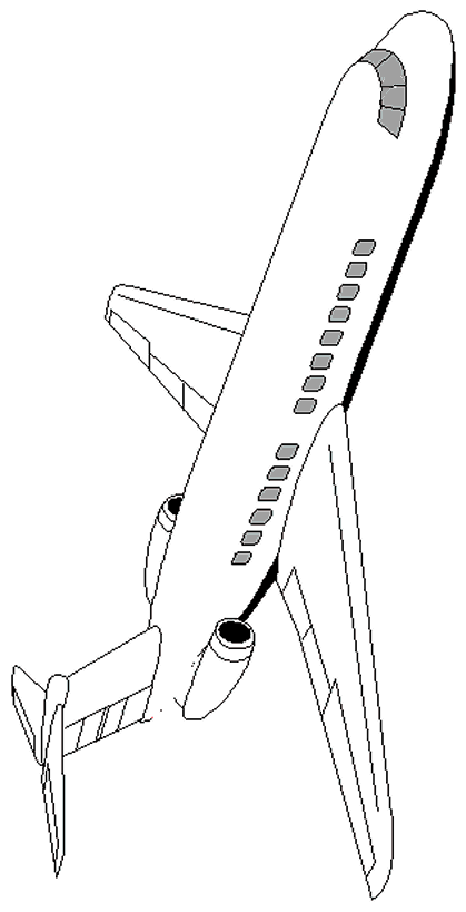 Airplane 5 coloring page