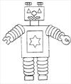 Robot coloring page