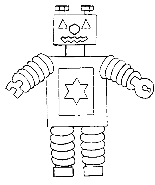 Robot coloring page