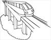 Modern train coloring page